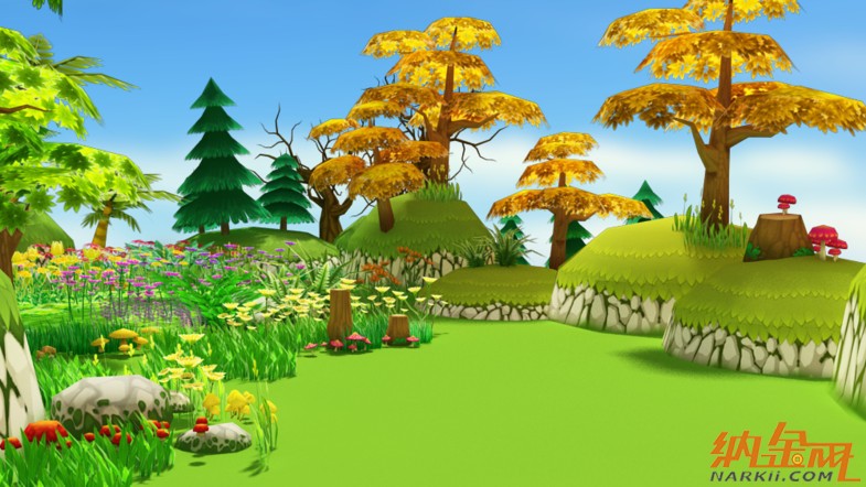 cartoon forest pack 1.4 卡通树木模型库