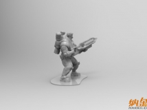 魂斗罗举枪战士的3D打印模型
