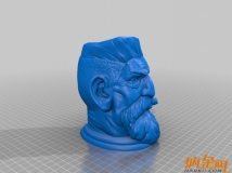 Zombie Hunter Head雪茄男3D打印模型