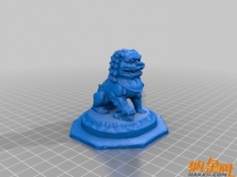 打印3d石狮子模型
