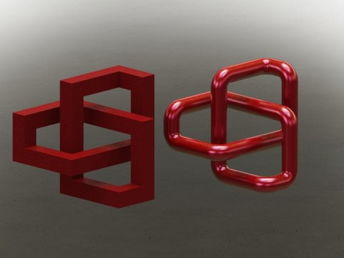 三叶草结吊坠设计3D打印