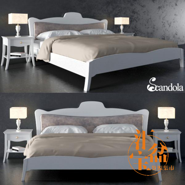 Scandola bedroom set. 现代卧室套床家具