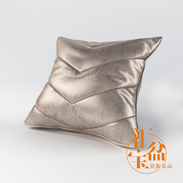 丝绸纹路抱枕3D模型