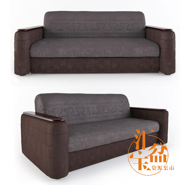 现代舒适长椅沙发3D模型