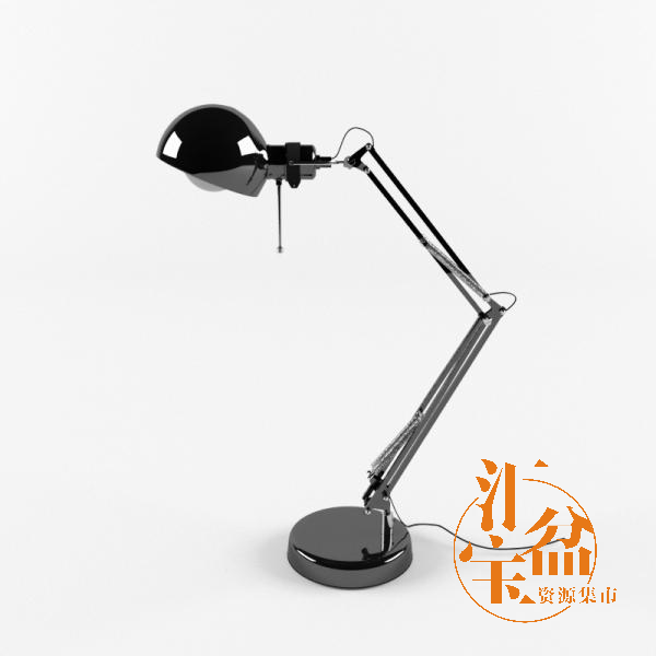 高金属质感台灯3D模型