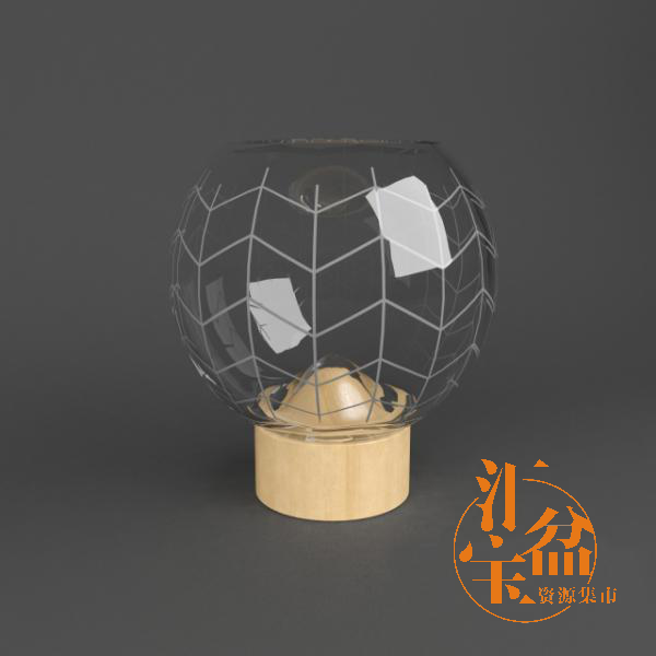 玻璃透明球形花瓶3D模型