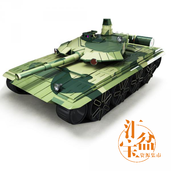 现代军事坦克3D模型