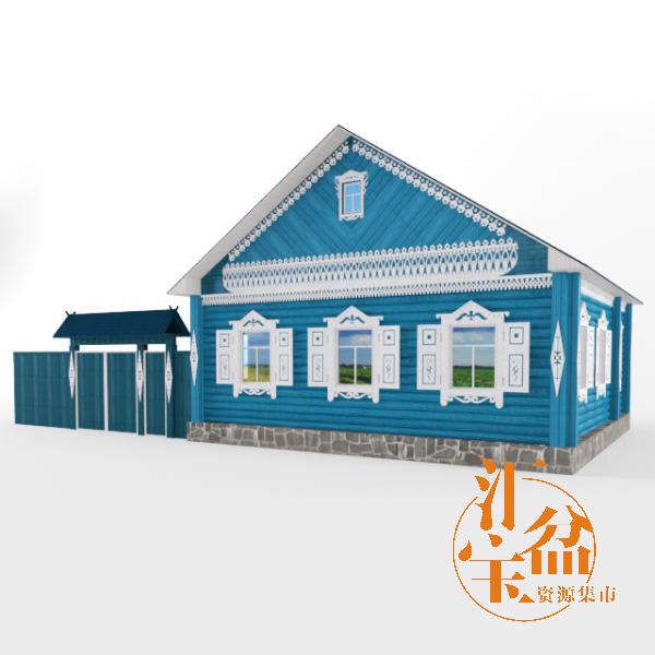 清新花园小屋别墅3D模型
