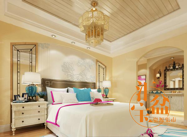 古典优雅卧室全景模型