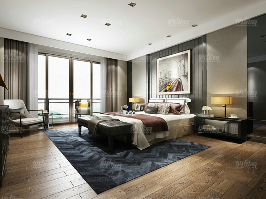 欧式经典高端卧室全景模型