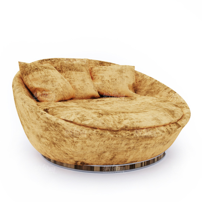 现代扶手沙发软椅3D模型