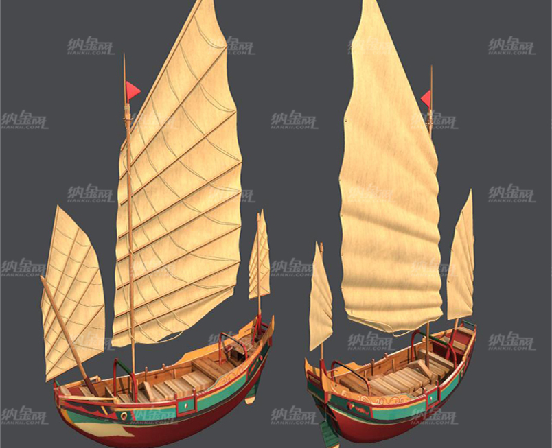 古战船三帆模型