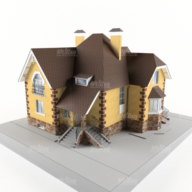 欧式童话别墅建筑3D模型