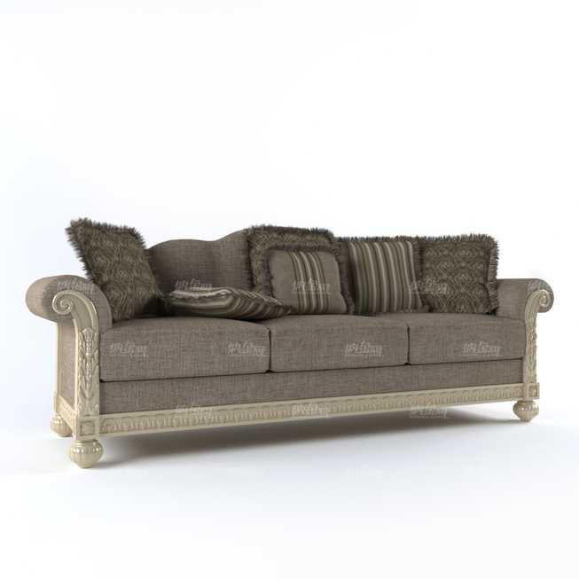 欧式复古文雅沙发3D模型