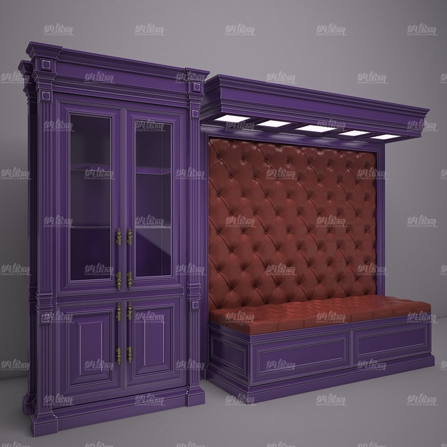 欧式复古高贵装饰橱柜3D模型