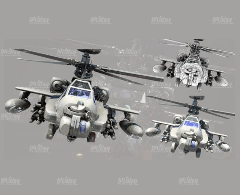ah-64阿帕奇武装直升机MAYA模型下载 