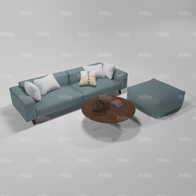 现代简约文艺沙发3D模型