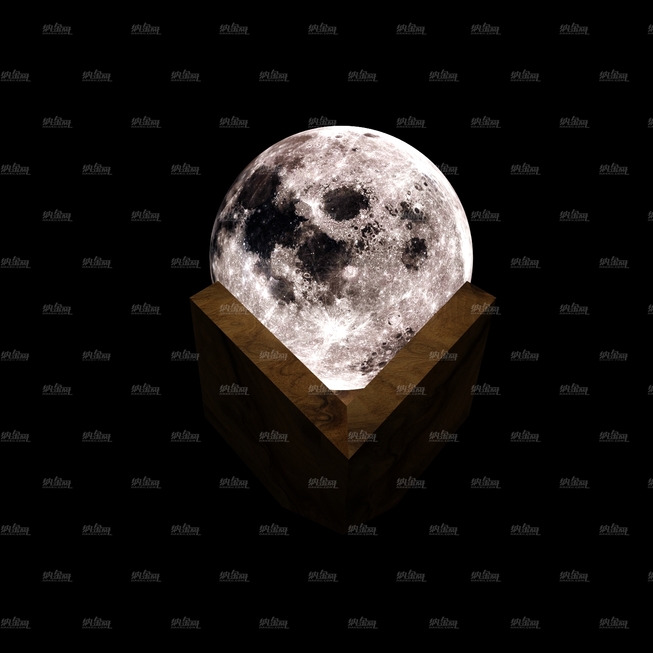 精致雅观月亮台灯3D模型