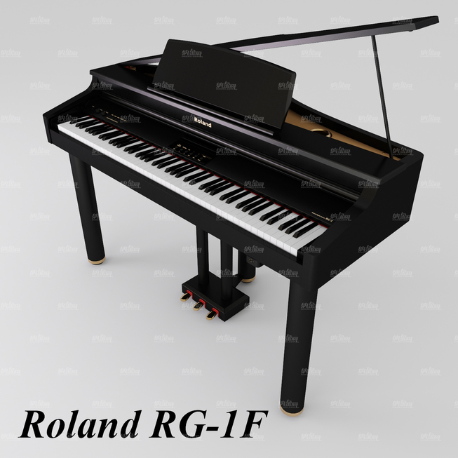现代优雅高贵钢琴3D模型