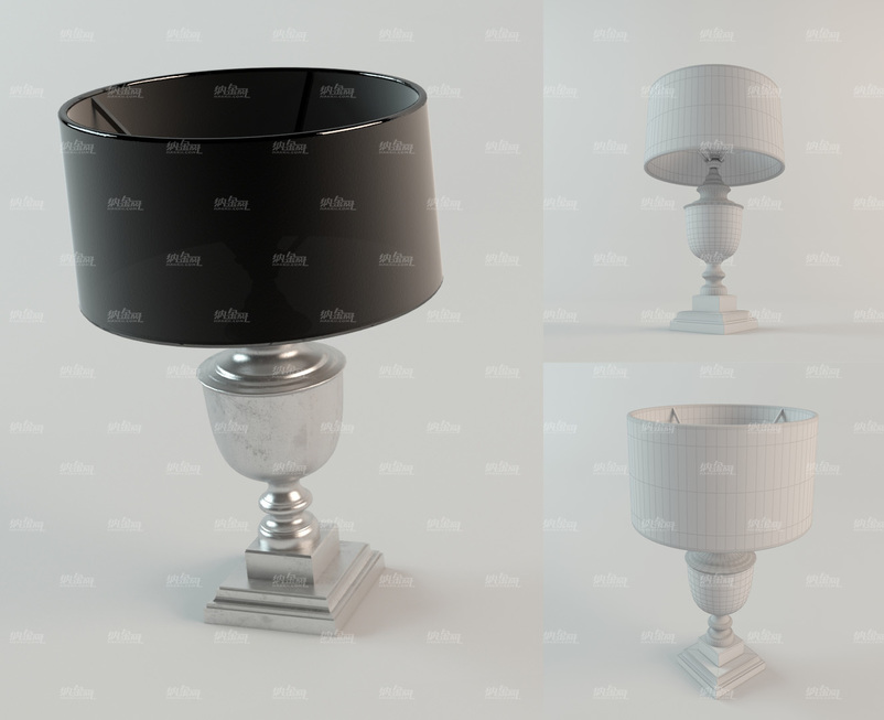 現代獎杯造型臺燈模型