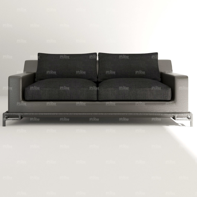 灰色双人沙发模型