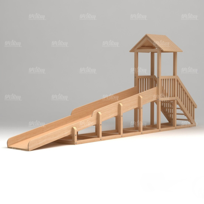 儿童木滑梯模型