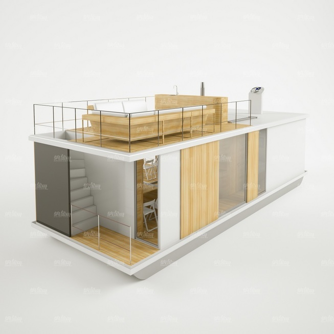 水上建筑房舍模型