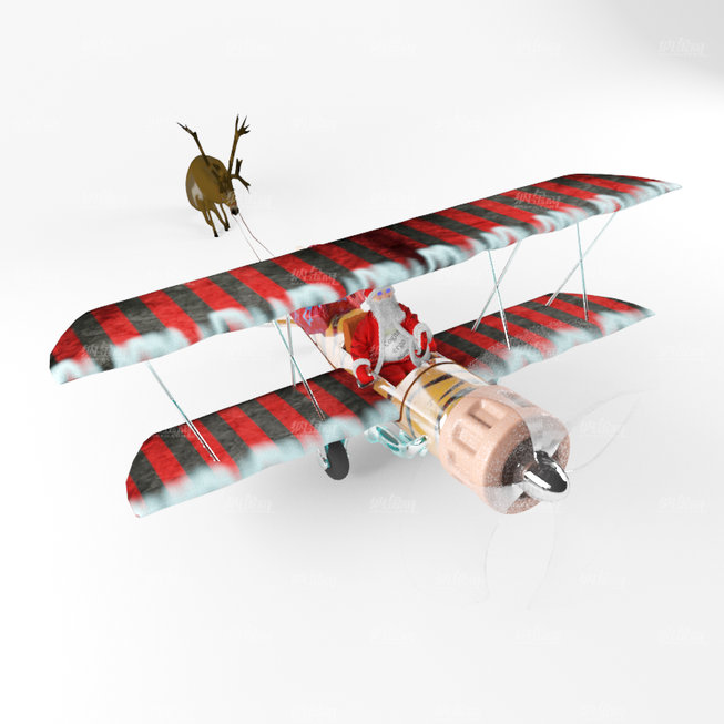 圣诞老人飞机模型