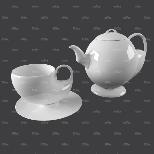 茶具组合模型