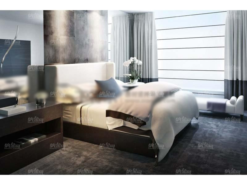 现代简约舒适明亮卧室场景整体模型