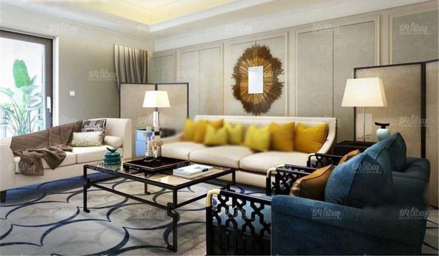 中式温馨舒适客厅场景整体模型