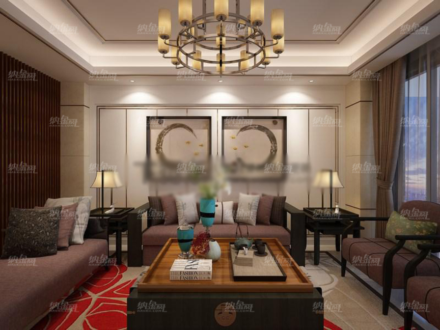 中式温暖舒适客厅场景整体模型