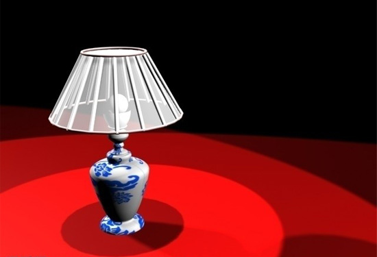 中式青花瓷台灯设计