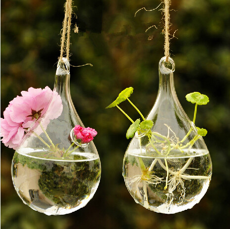 创意水滴型吊球花瓶