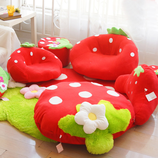 红草莓懒人沙发