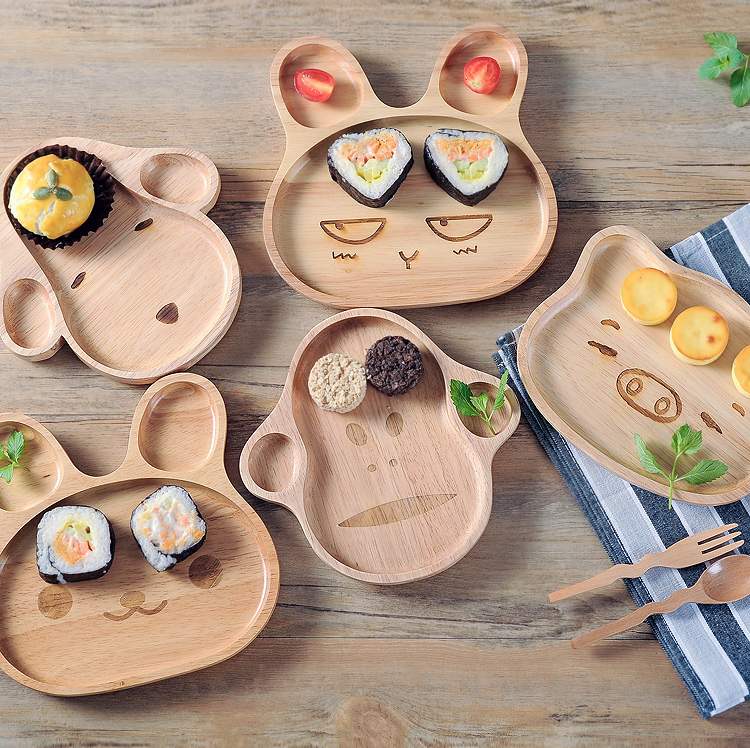 创意原木儿童餐具儿童节礼物