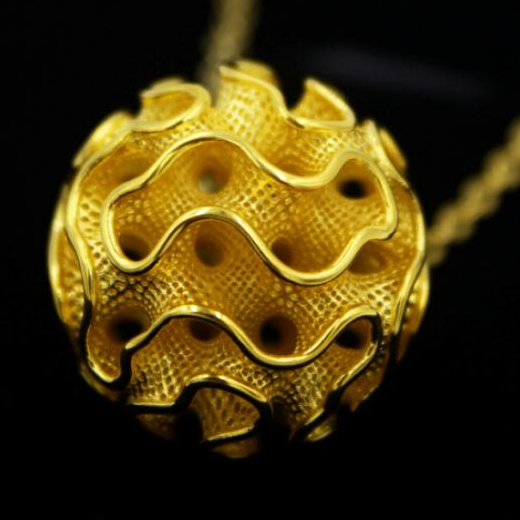 3D打印-创意潘朵拉镀金项链女生礼物