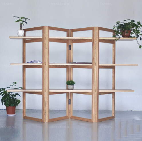 创意实木折叠隔板造型置物架书架