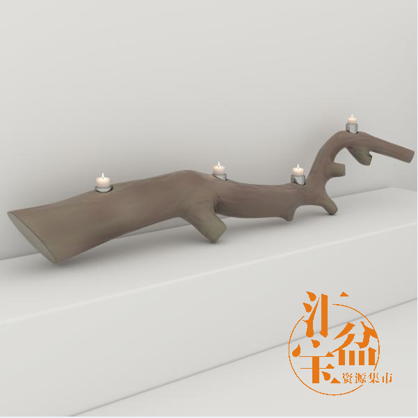 樹枝創(chuàng)意燭臺3D模型