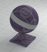Vray布料材质下载-紫色花纹