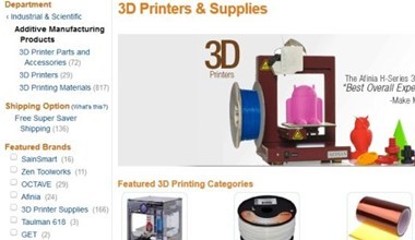 亚马逊推3D打印机频道_助推3D打印普及