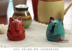 猫头调味瓶日式陶瓷