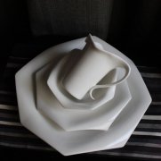 玫瑰花形创意陶瓷餐具