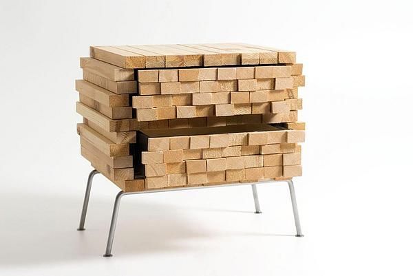 令人惊讶的”木堆”家具